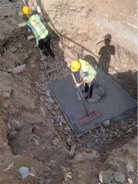 寶雞斜峪關獨立基礎墊層施工